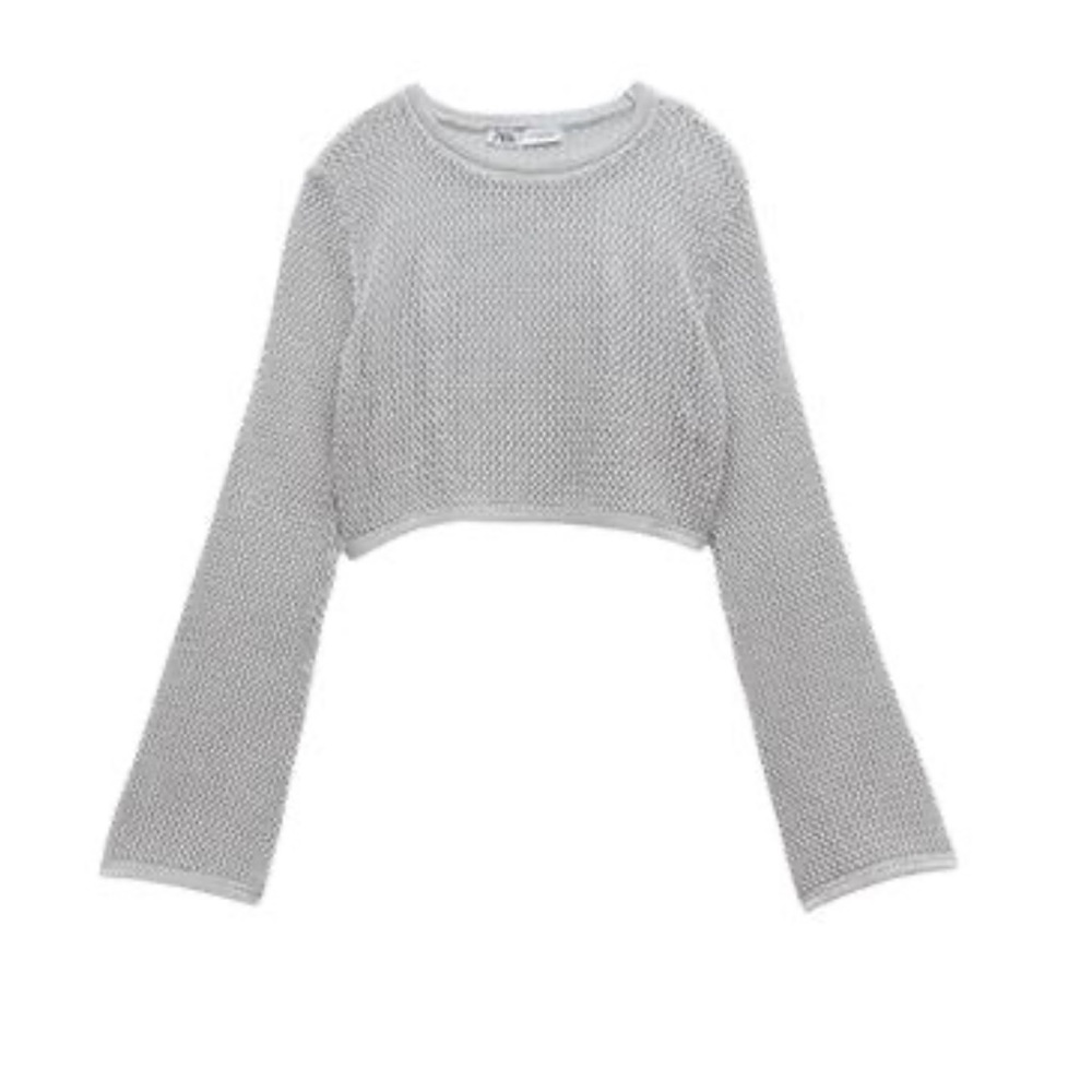 Zara Metallic Thread Knit Sweater